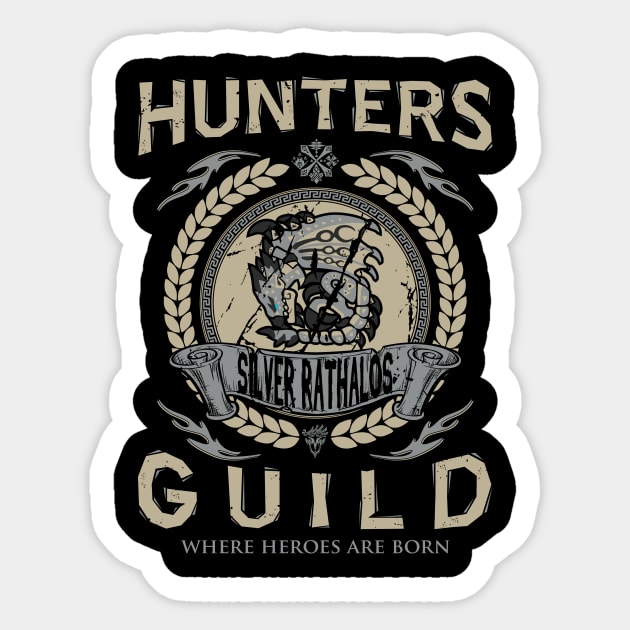 SILVER RATHALOS - HUNTERS GUILD Sticker by Exion Crew